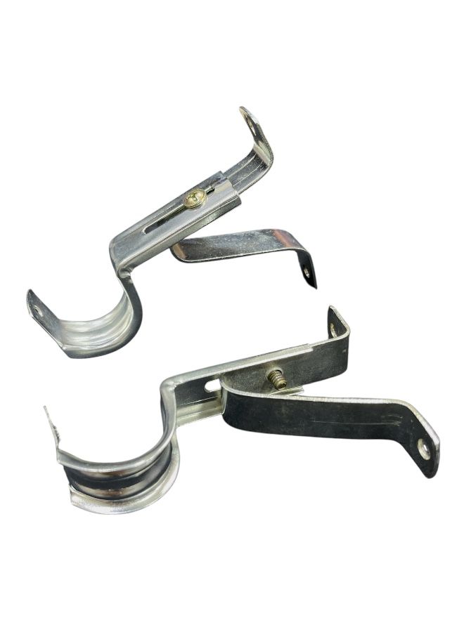 Metal Curtain Brackets Set Silver - 8.5 cm - Image 3
